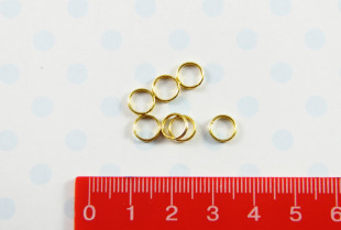 Кольцо для бус R-06 5.5мм 50 шт №01 под золото