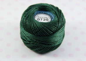 Пряжа Ирис 100% хлопок 10г 82м №0720 т-зелёный