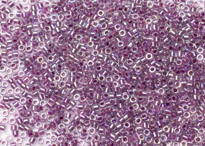 Бисер Япония MIYUKI Delica цилиндрический 11/0 5г DB-0056 пурпурный радужный с цветной линией