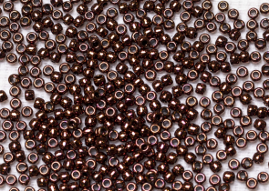 Бисер Япония круглый 11/0 10г 0222 темная бронза