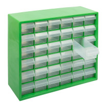 " Gamma" Органайзер пластиковый с выдвижными ячейками 36 шт. ОМ- 036 пластик 39. 5 x 13. 5 x 32 см зеленый