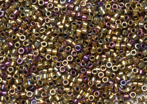 Бисер Япония MIYUKI Delica цилиндрический 11/0 5 г DB0029 золотой оливковый ирис металлизированный