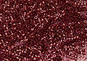 Бисер Япония MIYUKI Delica цилиндрический 11/0 5 г DB0116 красный прозрачный металлизированный