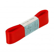 Лента атласная 25 мм ( 1 ") "Gamma" ФАСОВКА 5.4 м №026 красный