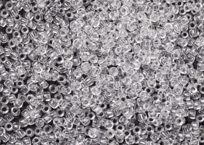 Бисер Япония круглый 11/0 10г 2701 хрусталь/синий, светящийся в темноте