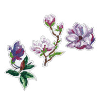 Кристальная ( алмазная) мозаика  " ФРЕЯ" ALVN- 302 наклейки " Магнолия" 6 х 8 см