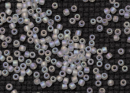 Бисер Япония круглый 11/0 10г 0176AF чёрный алмаз матовый, радужный прозрачный